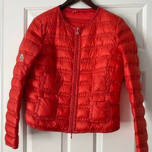 Genuine Moncler Down Orange Jacket